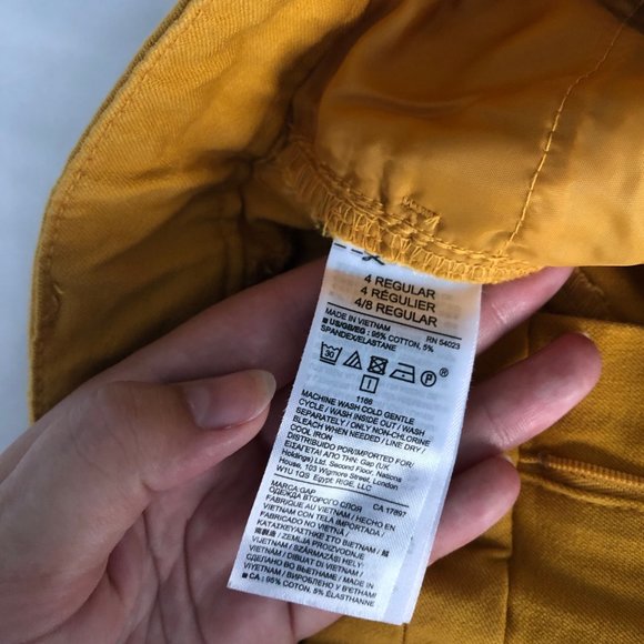 Gap Slim City Crop Pants in Mustard Yellow - Picture 5 of 5